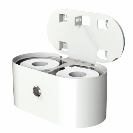 3370-Björk toilet roll holder double, white